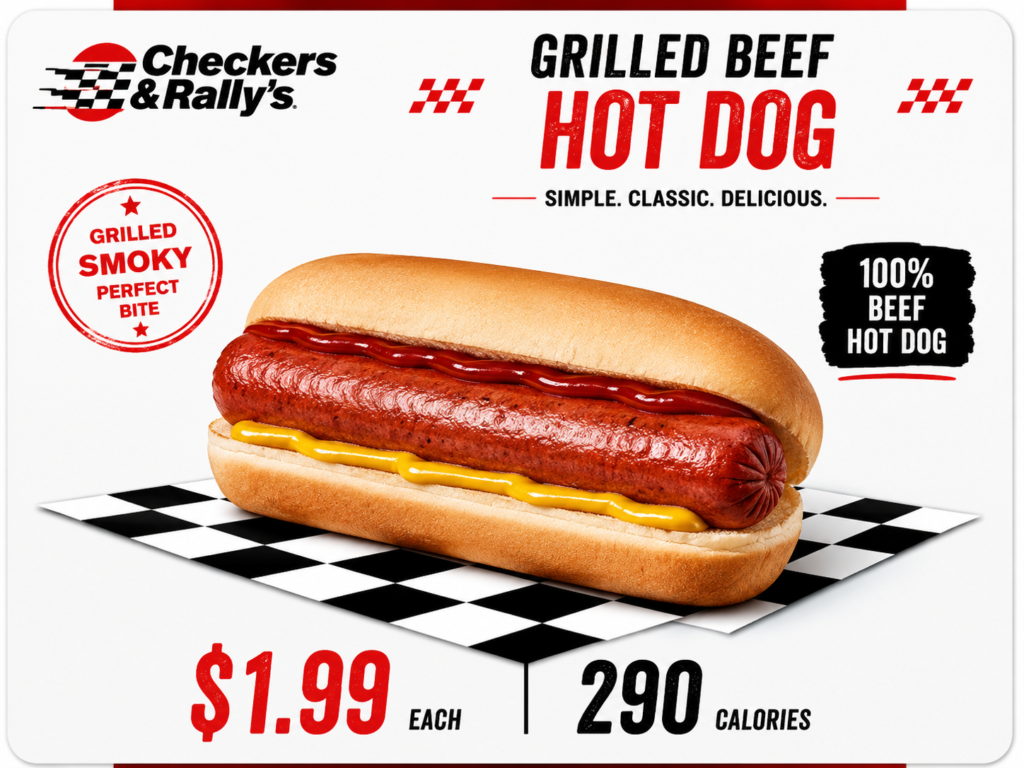 Grilled Beef Hot Dog