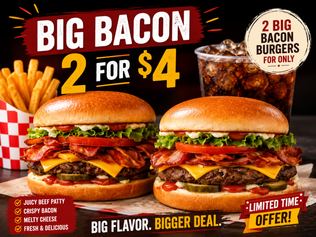 Big Bacon 2 For $4