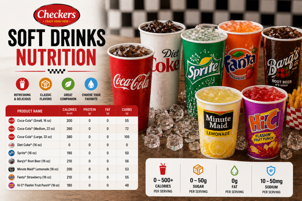 Refreshing soft drinks lineup and nutrition