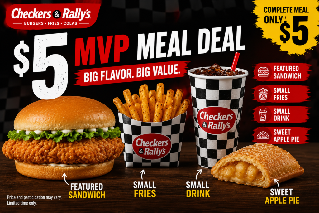 $5 MVP meal deal广告
