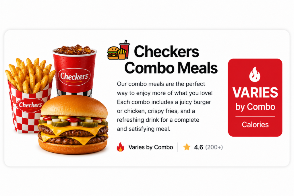 Checkers Combo Meal Card