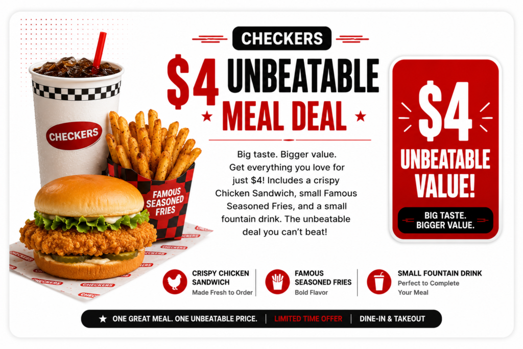 Unbeatable $4 Meal Deal