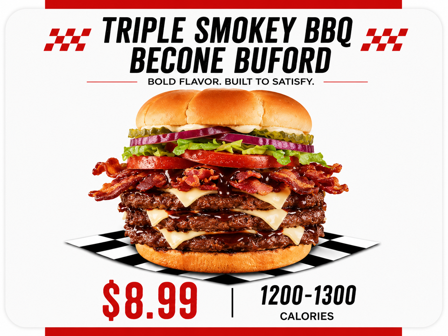Cheese Champ Checkers burger