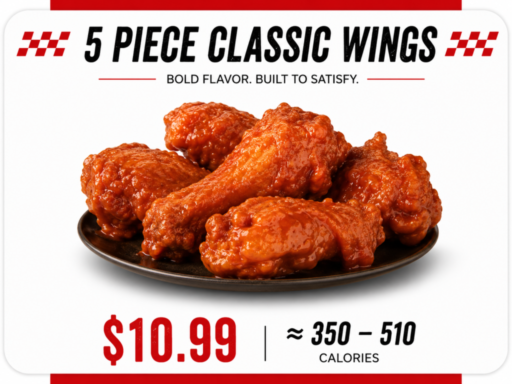 5 piece classic wings special