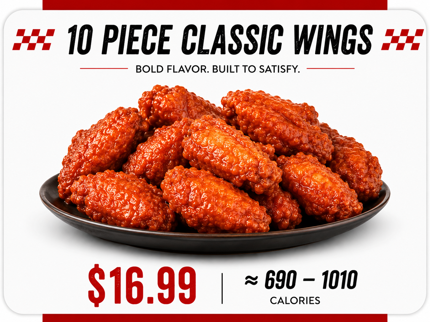 Checkers 10 Piece Classic Wings