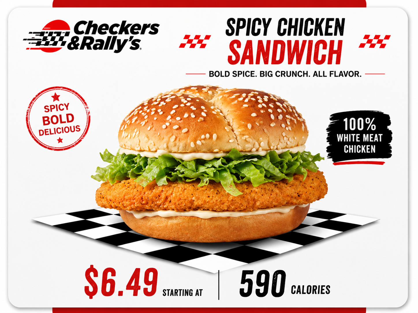 Checkers chicken menu meal