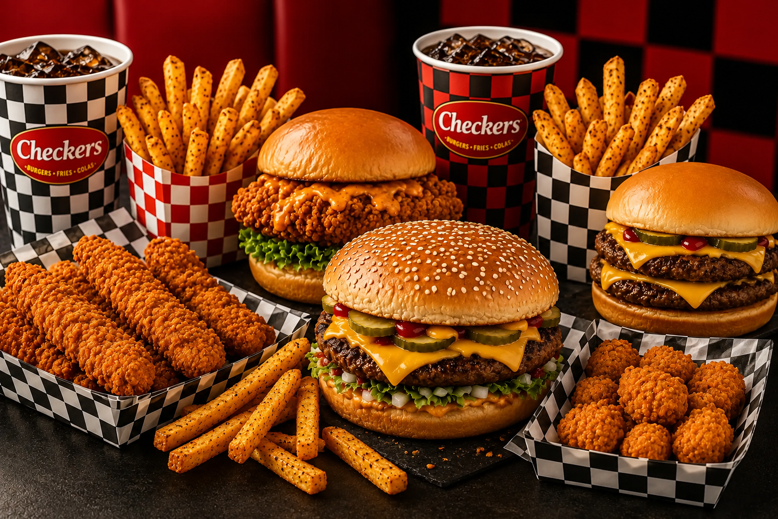 Checkers meal deals and menu choices