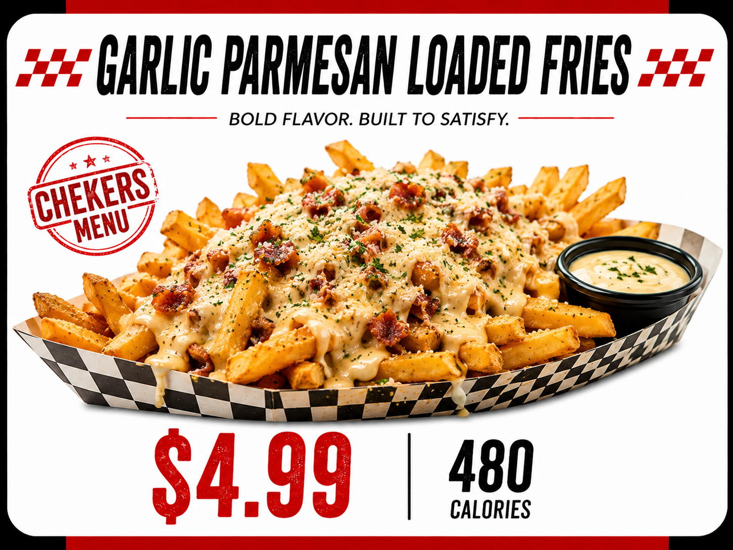 Checkers Garlic Parmesan Loaded Fries