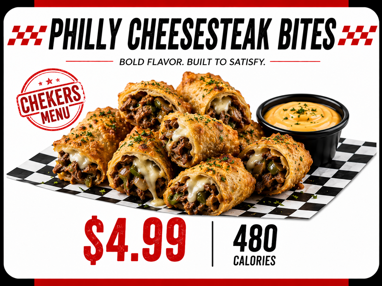 Checkers Philly Cheesesteak Bites