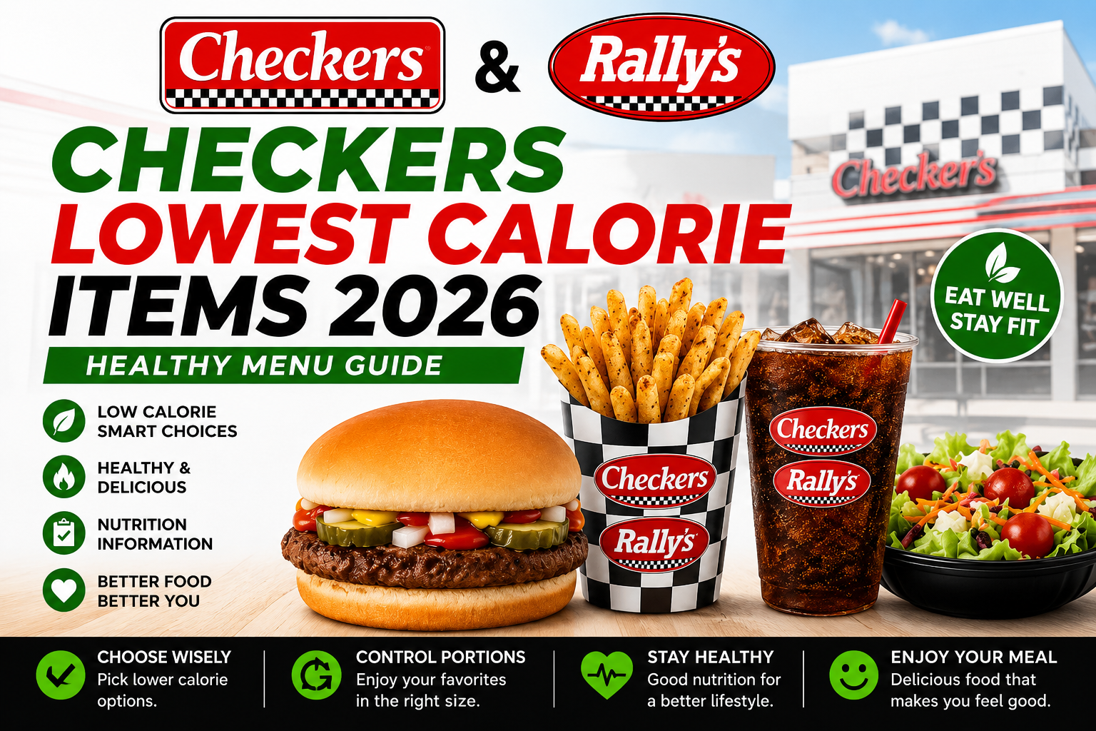 Checkers Lowest Calorie Items 2026