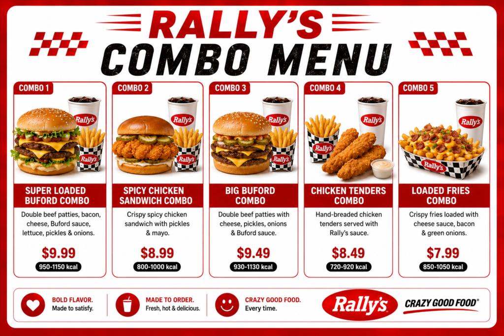 Rally’s Racing Combo Menu