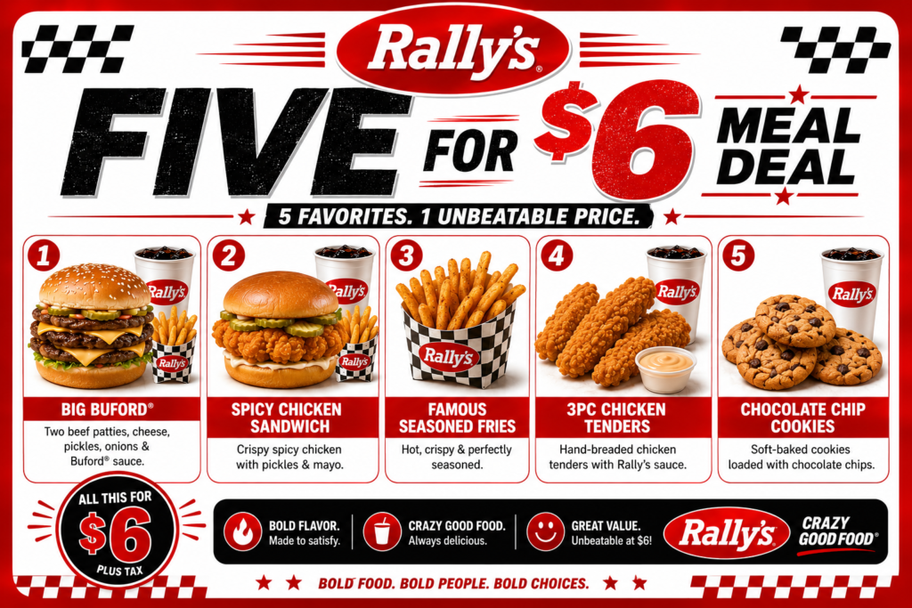 Rally's six meal deal